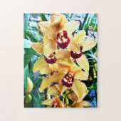 Gelbe Cymbidium-Orchideen Puzzle (Vertikal)