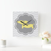 Gelbe Dackel Dackel Dackel Hundehalterung Uhr (Zuhause)