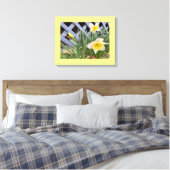Gelbe Daffodien #2 Leinwanddruck (Insitu (Schlafzimmer))