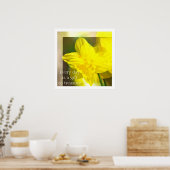 Gelbe Daffodien Abstrakt Poster (Küche)
