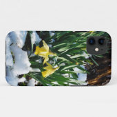 Gelbe Daffodien Blume im Schnee Case-Mate iPhone Hülle (Rückseite (Horizontal))