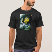 Gelbe Daffodien Blume im Schnee T-Shirt (Vorderseite)