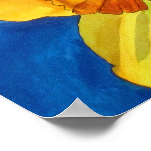 Gelbe Daffodien Blume Poster (Ecke)