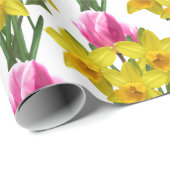 Gelbe Daffodien Blumenzapier Geschenkpapier (Rolleneckpunkt)