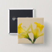 Gelbe Daffodien Button (Vorne & Hinten)