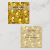 Gelbe Daffodien Fotos Square Business Card Quadratische Visitenkarte (Vorne/Hinten)