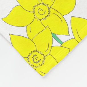 Gelbe Daffodien Frühlingsblumen Blumenstrauß Fleecedecke