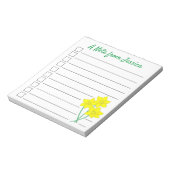 Gelbe Daffodien Frühlingsblumen Blumenstrauß Notizblock (Rotiert)