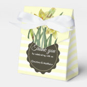 Gelbe Daffodien Gelbe weiße Streifen Geschenkschachtel (Vorderseite)