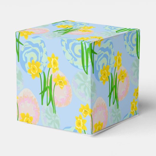Gelbe Daffodien Geschenkschachtel (Rückseite)
