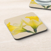 Gelbe Daffodien Getränkeuntersetzer (Linke Seite)