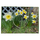 Gelbe Daffodien Große Geschenktüte (Rückseite)