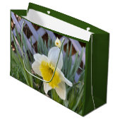 Gelbe Daffodien Große Geschenktüte (Vorderseite Schrägansicht)