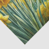Gelbe Daffodien im Frühling mit Gazebo Seidenpapier (Detail)