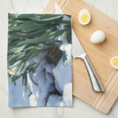 Gelbe Daffodien im Schnee Geschirrtuch (Viertel Falte)