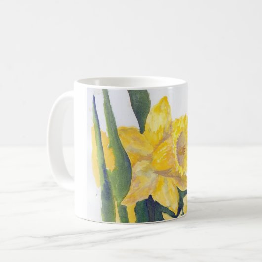 Gelbe Daffodien Kaffeetasse (Vorderseite Links)