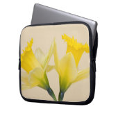 Gelbe Daffodien Laptopschutzhülle (Vorderseite Links)