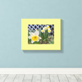 Gelbe Daffodien Leinwanddruck (Insitu (Holzboden))