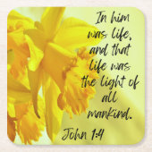 Gelbe Daffodien Party Paper Untersetzer (Vorderseite)