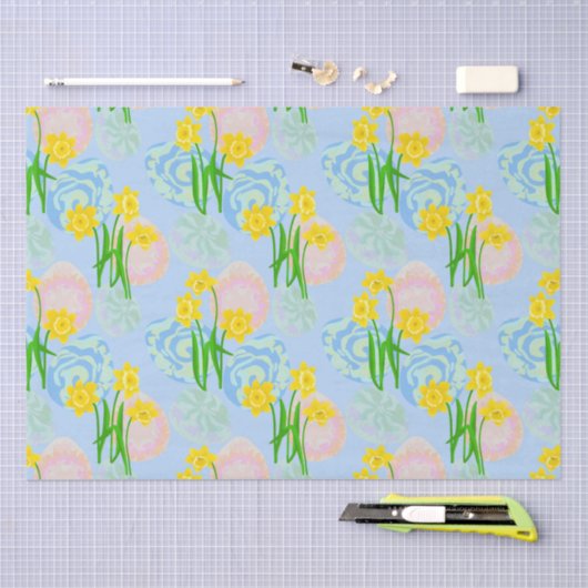 Gelbe Daffodien Seidenpapier (Handwerk)