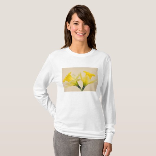 Gelbe Daffodien T-Shirt (Vorne ganz)