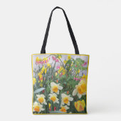 Gelbe Daffodien Touch Rosa Blumengarten  Tasche (Rückseite)