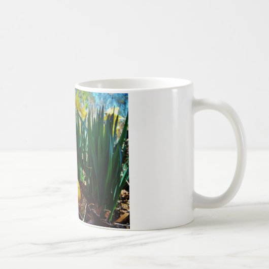 Gelbe Daffodien und ein Gelbes Osterei Kaffeetasse (Rechts)
