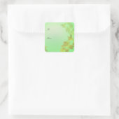 Gelbe Daffodil-Blume Weihnachtsgeschenk-Aufkleber Quadratischer Aufkleber (Tasche)