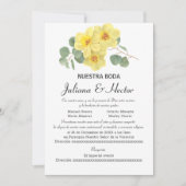 GELBE DAFFODIL WATERCOLOR WEDING INVITATION EINLADUNG (Vorderseite)