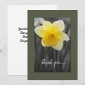 Gelbe Daffodilatine Danke Karte (Vorne/Hinten)