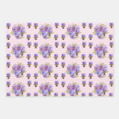 Gelbe Daffodin Affodin Blume Wasserfarbe Geschenkpapier Set (Vorderseite 2)