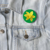 Gelbe Daffodin auf Grün Button (Beispiel)