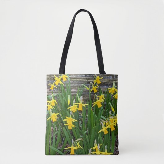 Gelbe Daffodin Blüten Tasche (Vorderseite)