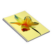 Gelbe Daffodische Aquarellkunst Frühlingskunst Blu Notizblock (Rechte Seite)