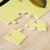 Gelbe Daffodische Aquarellkunst Frühlingskunst Blu Puzzle (Seite)