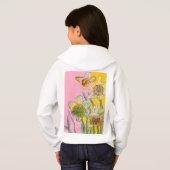 Gelbe Daffodische Aquarellkunst Giro del Malcanton Hoodie (Schwarz voll)