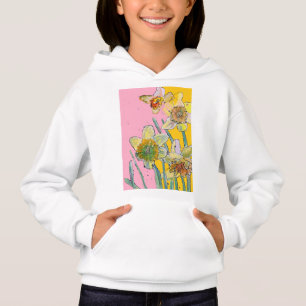 Gelbe Daffodische Aquarellkunst Giro del Malcanton Hoodie
