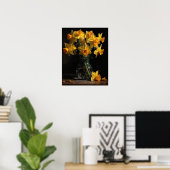 Gelbe Daffodische Blume Art Print Poster (Heimbüro)