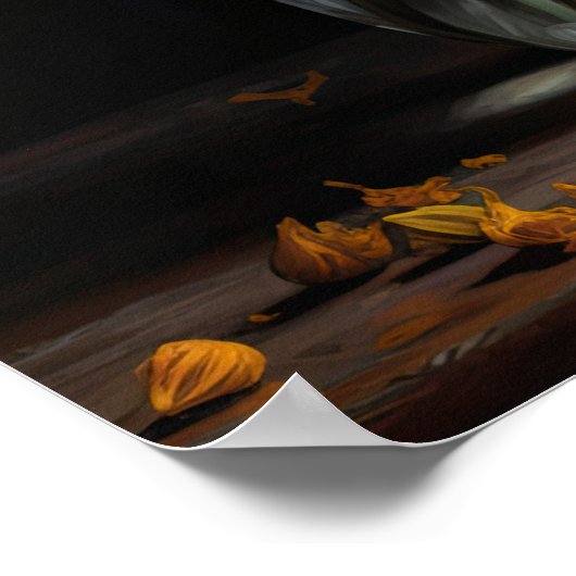 Gelbe Daffodische Blume Art Print Poster (Ecke)