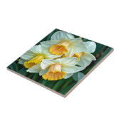 Gelbe Daffodische Blume Fliese (Seite)