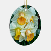 Gelbe Daffodische Blume Keramikornament (Rechts)