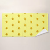 Gelbe Daffodische Blume Nahtloses Muster Badehandtuch (Badehandtuch)