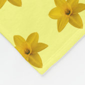 Gelbe Daffodische Blume Nahtloses Muster Fleecedecke (Ecke)