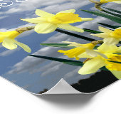 Gelbe Daffodische Blume Osterposter drucken Poster (Ecke)