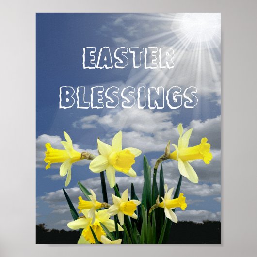Gelbe Daffodische Blume Osterposter drucken Poster (Vorne)