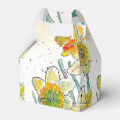 Gelbe Daffodische Blume Wasserfarbe Geburtstag Geschenkschachtel (Rückseite)