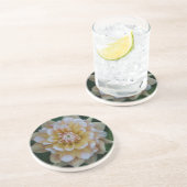 Gelbe Dahlie-Blumenblüte Untersetzer (Seite)