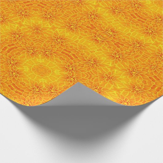 Gelbe Dahlie Geschenkpapier (Ecke)