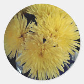 Gelbe Dahlien - Gemälde Runder Aufkleber (Vorderseite)