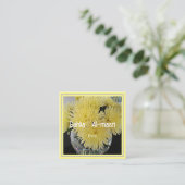 Gelbe Dahlien Quadratische Visitenkarte (Stehend Vorderseite)